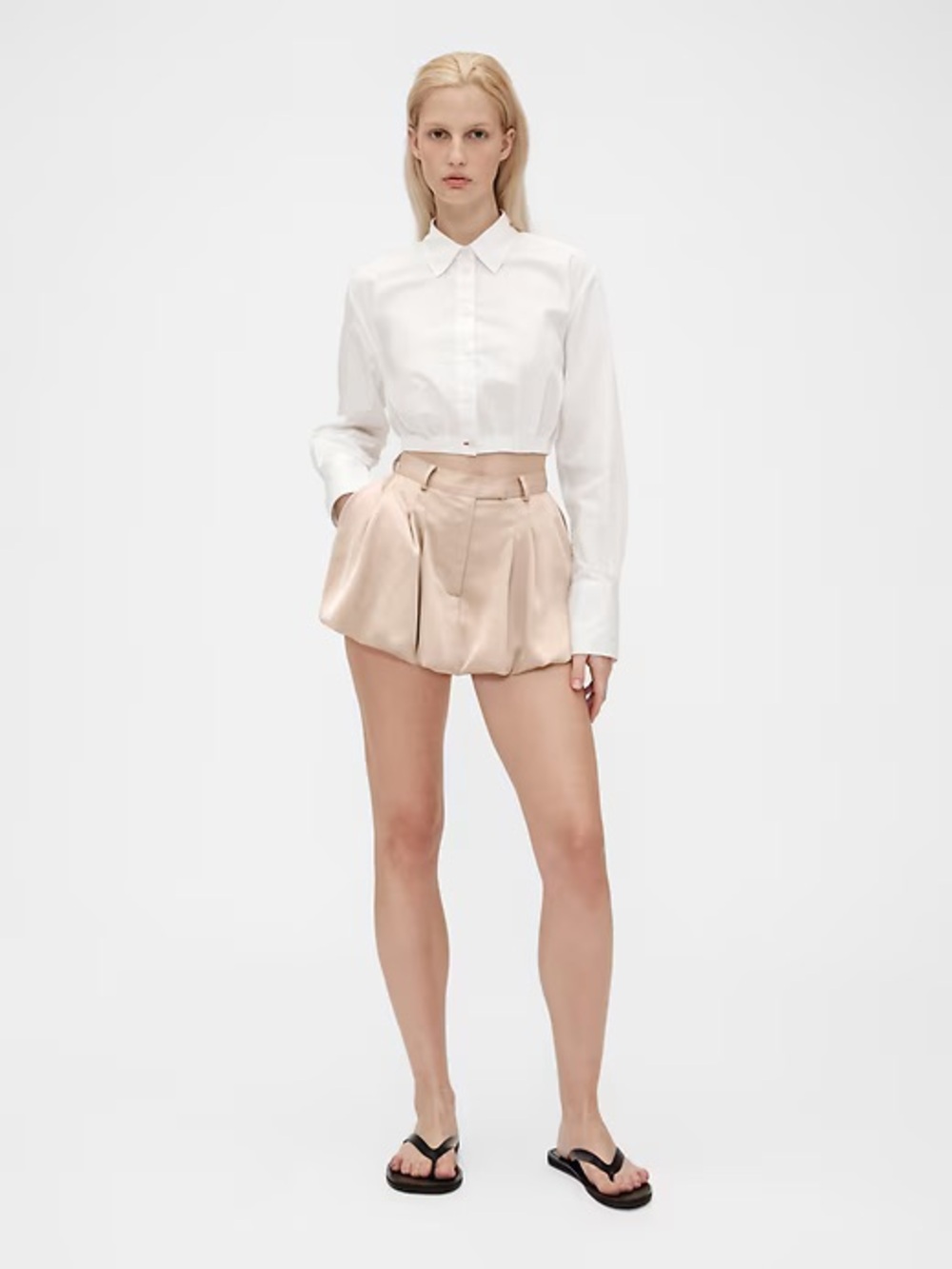 NWOT GapStudio Beige Bubble Mini Skort
